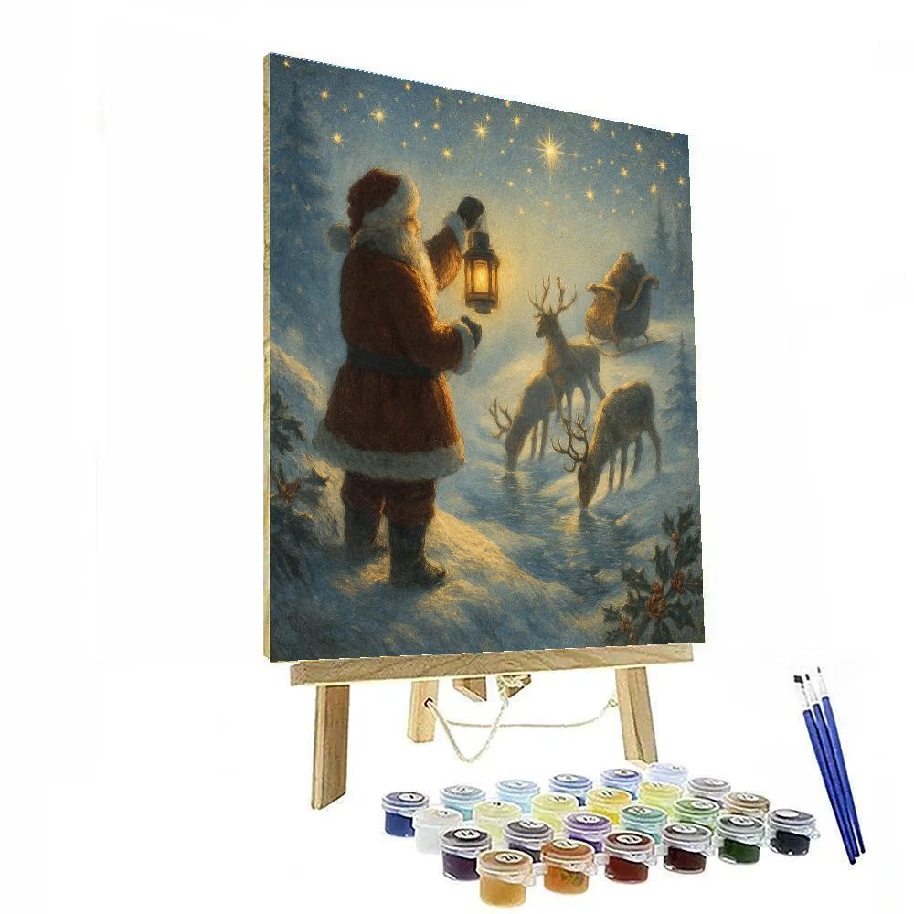 Santa Lantern Overlook paint by color