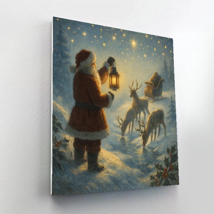 Santa Lantern Overlook paint by color