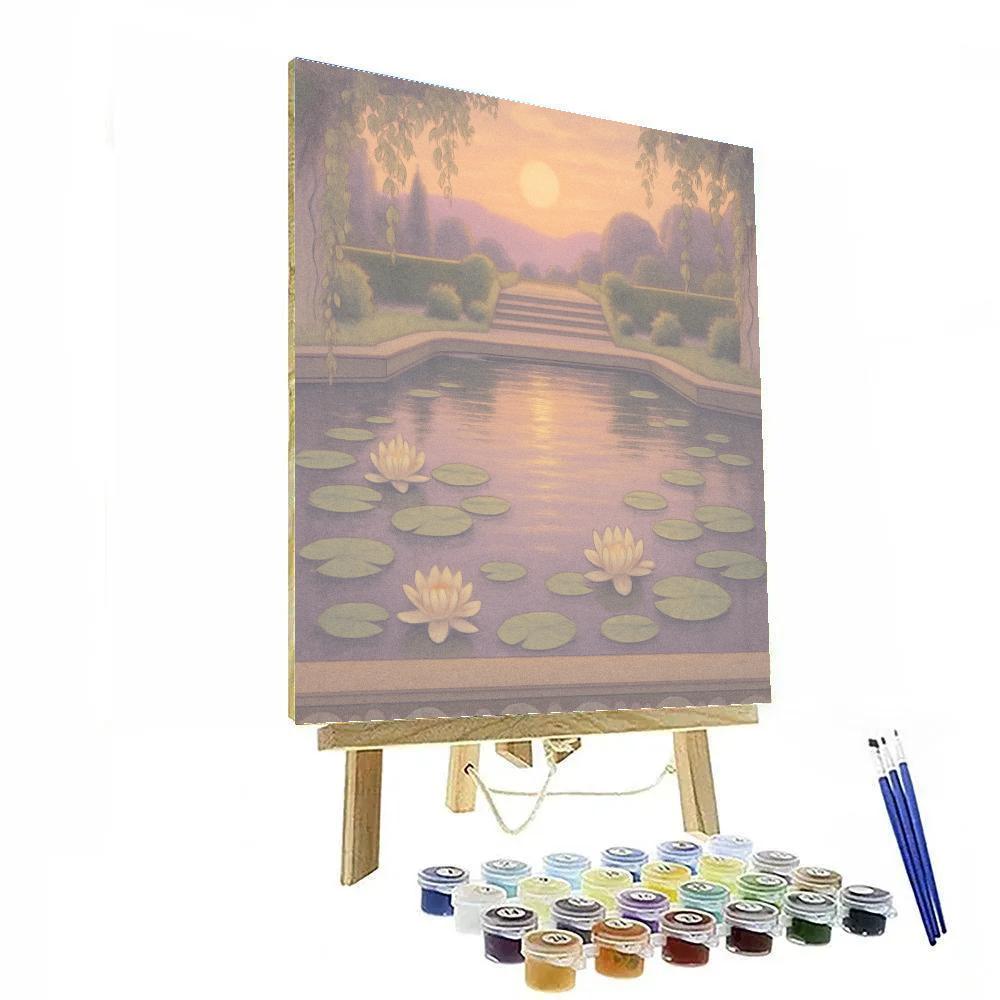 Sunken Garden Reflection DIY paint by numbers