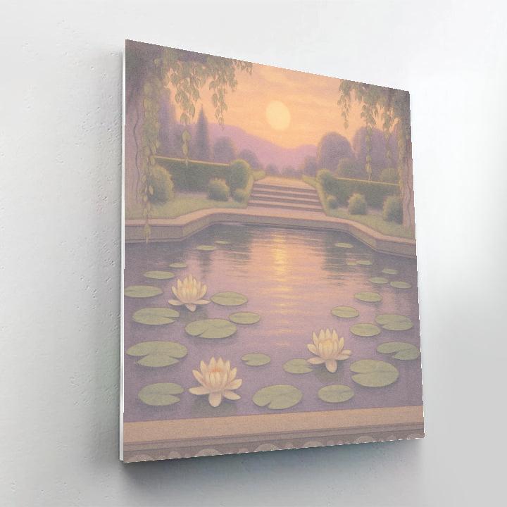 Sunken Garden Reflection DIY paint by numbers