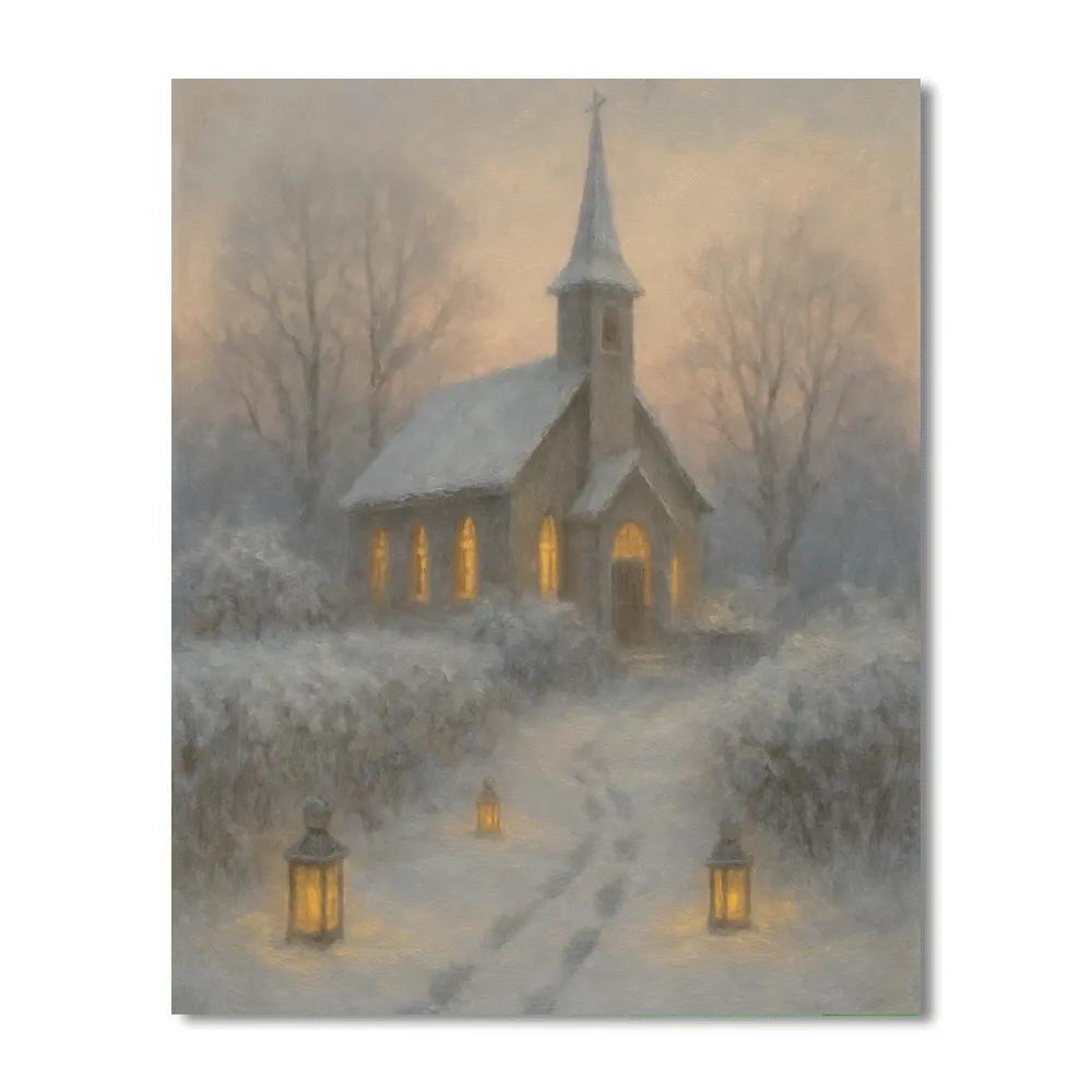 Quiet Country Church paint by color