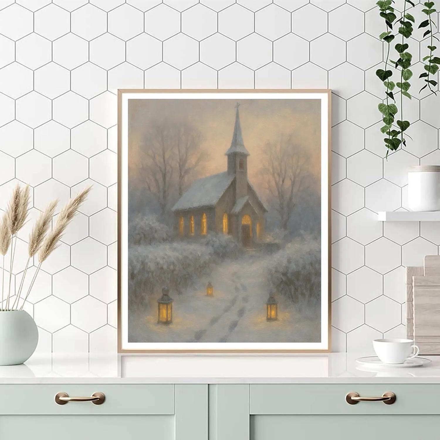 Quiet Country Church paint by color
