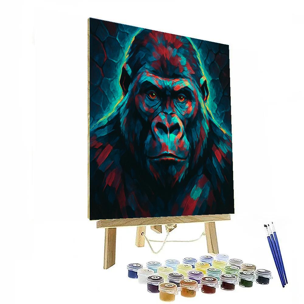 Prismatic Gorilla Gaze painting number kit
