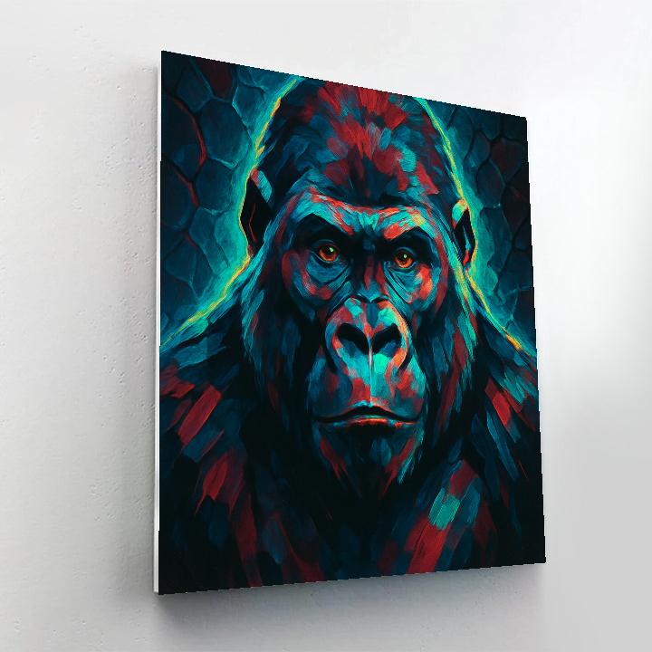 Prismatic Gorilla Gaze painting number kit
