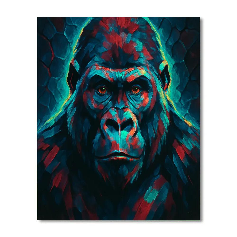 Prismatic Gorilla Gaze painting number kit