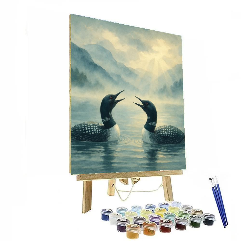 Misty Loons At Noon Painting by numbers kit