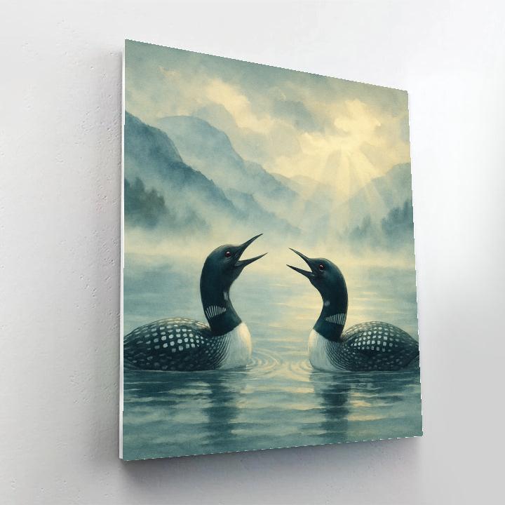 Misty Loons At Noon Painting by numbers kit