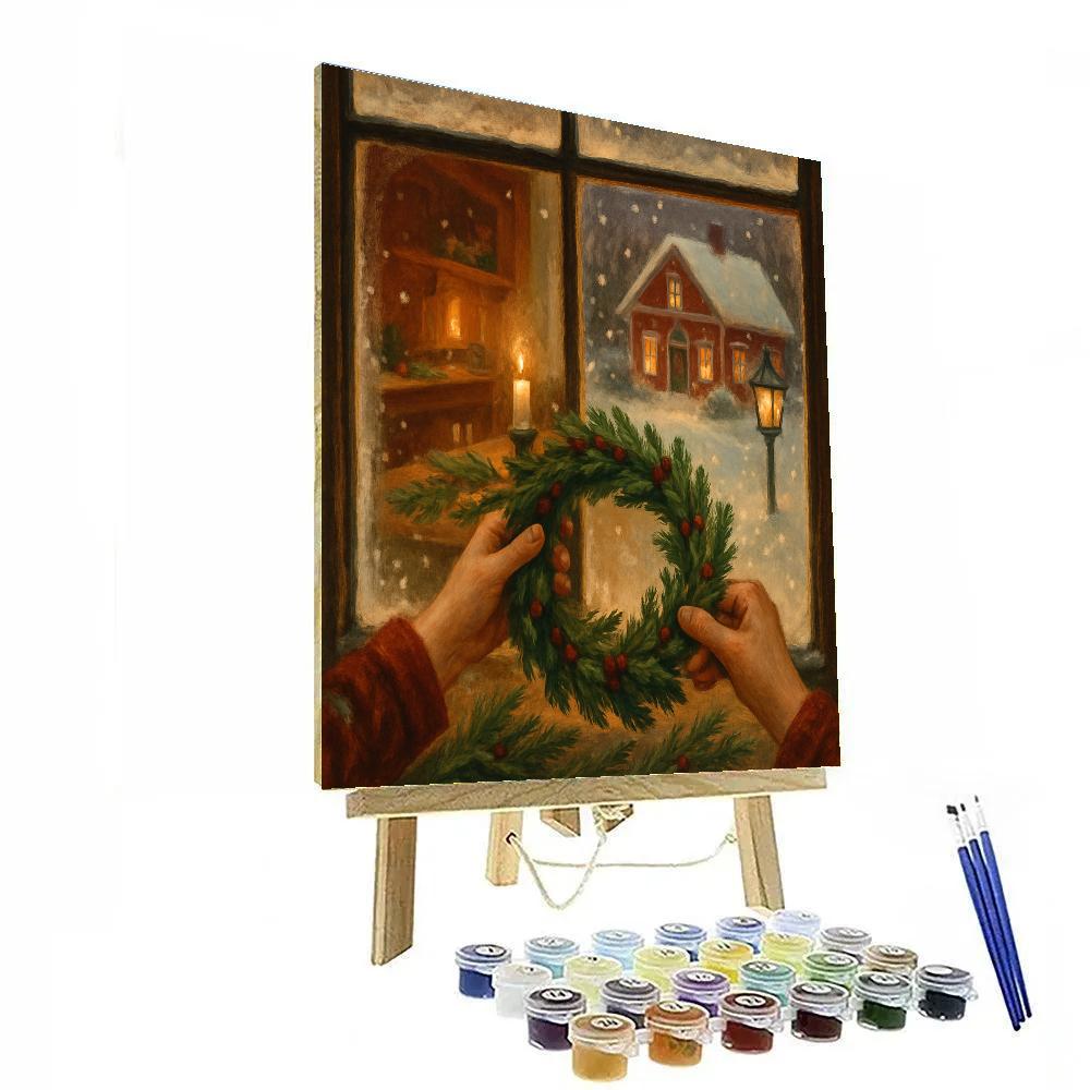 Wreathmakers Workshop Window DIY paint by numbers