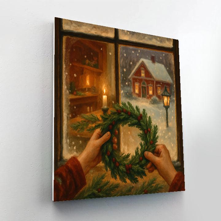 Wreathmakers Workshop Window DIY paint by numbers