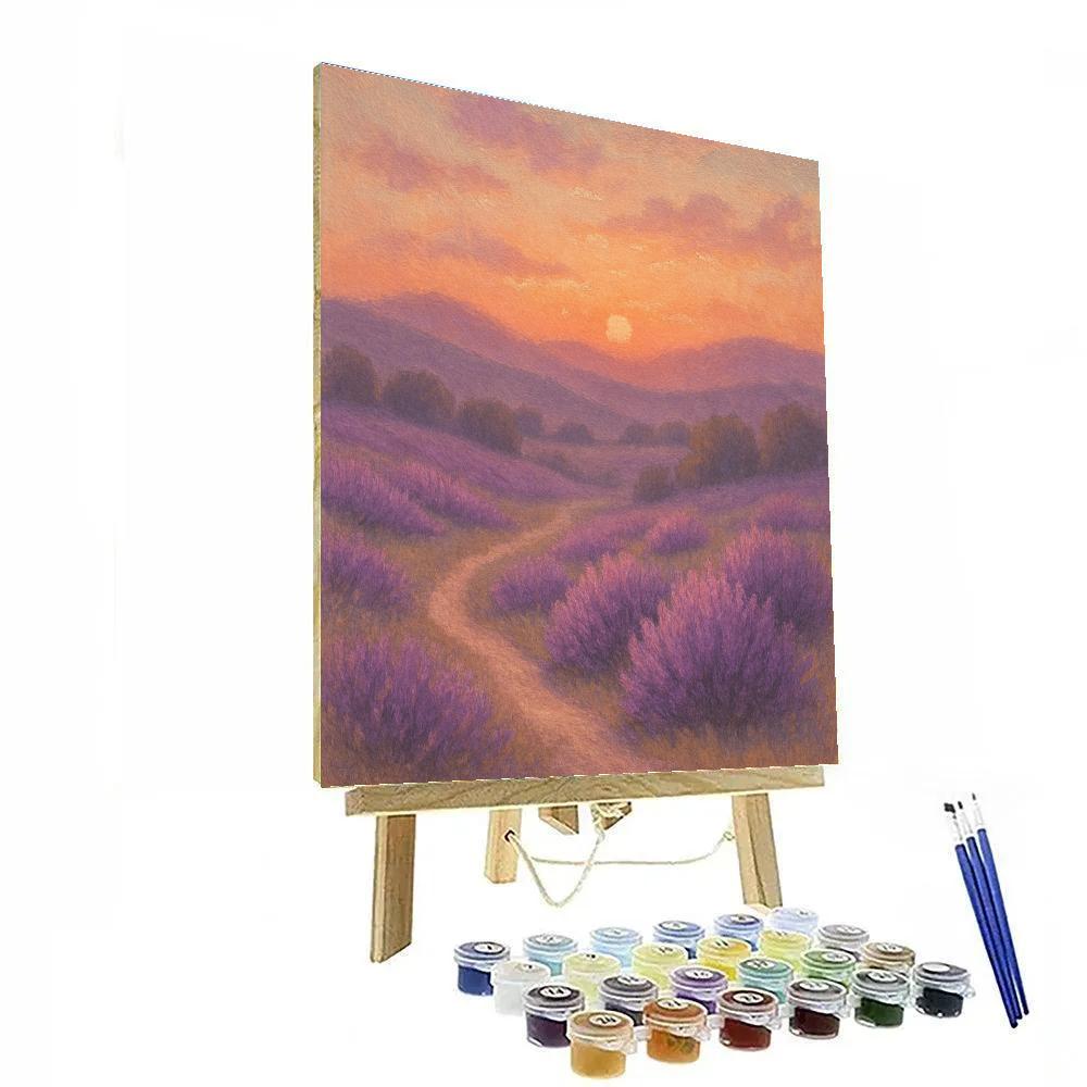 Sunset Serenade Over Lavender Hills DIY paint by numbers