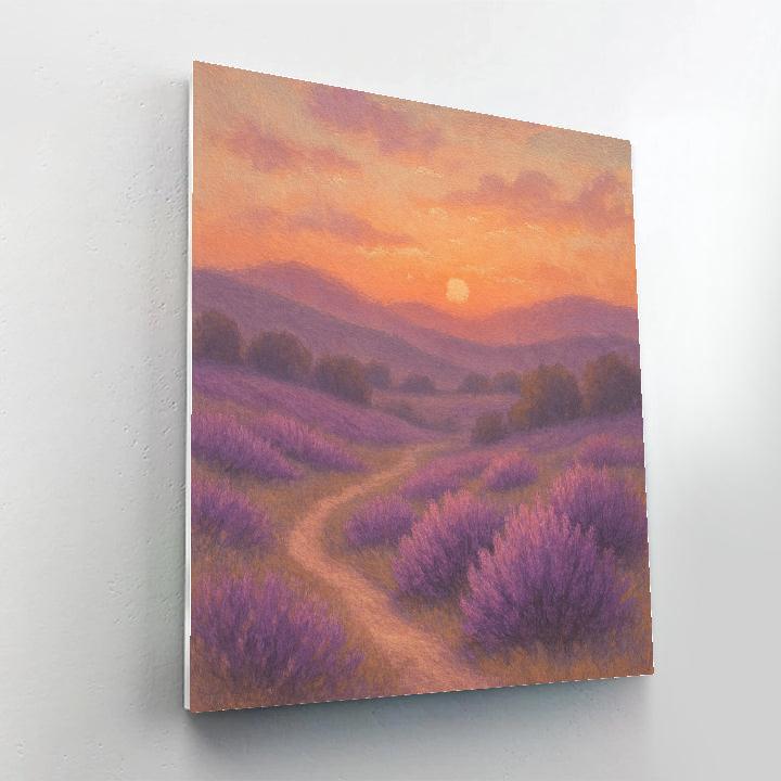 Sunset Serenade Over Lavender Hills DIY paint by numbers