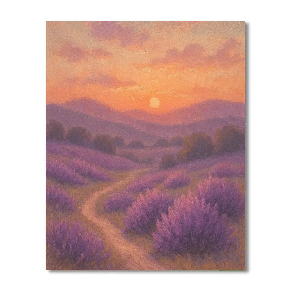 Sunset Serenade Over Lavender Hills DIY paint by numbers
