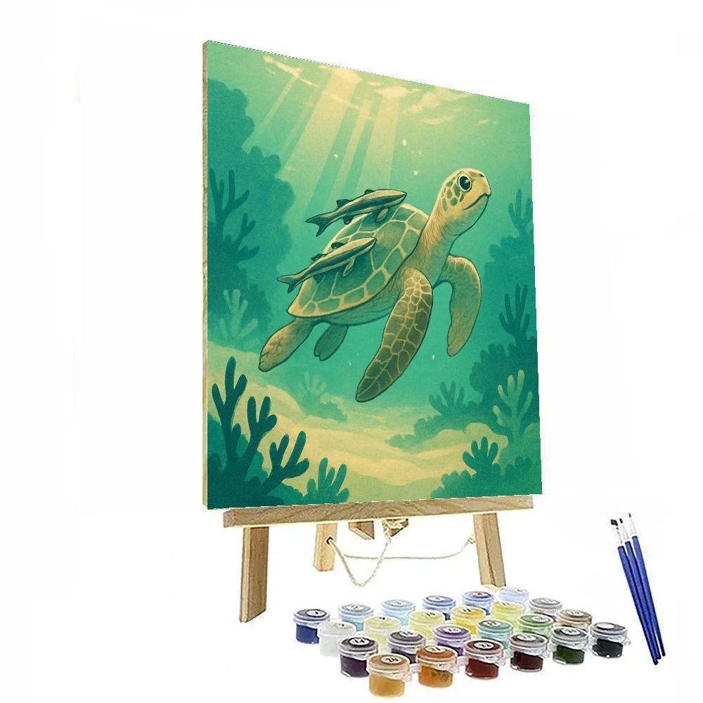 Turtle Ocean Voyager painting number kit