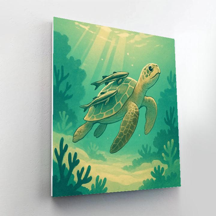 Turtle Ocean Voyager painting number kit