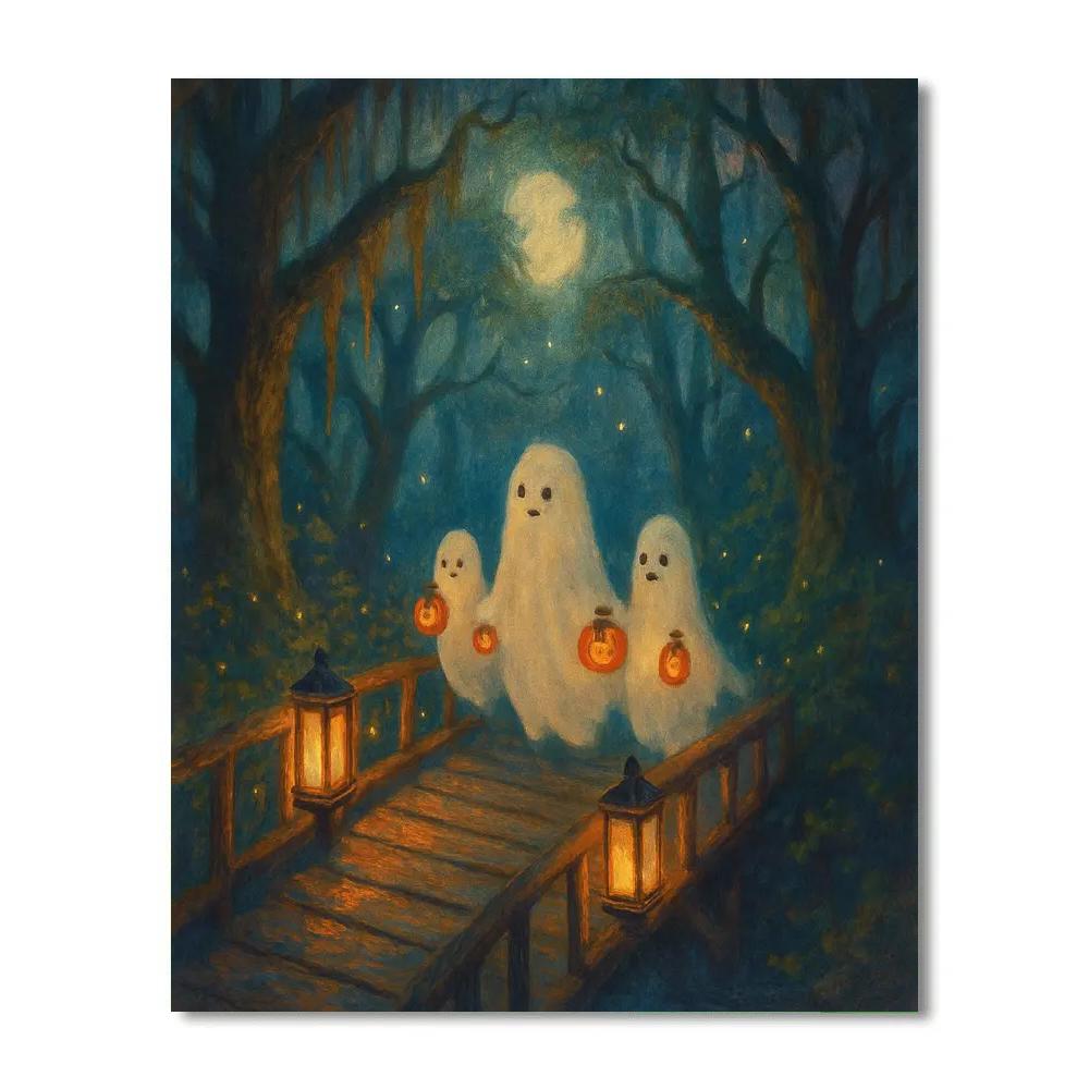 Lantern Bridge To The Little Hollow paint by numbers