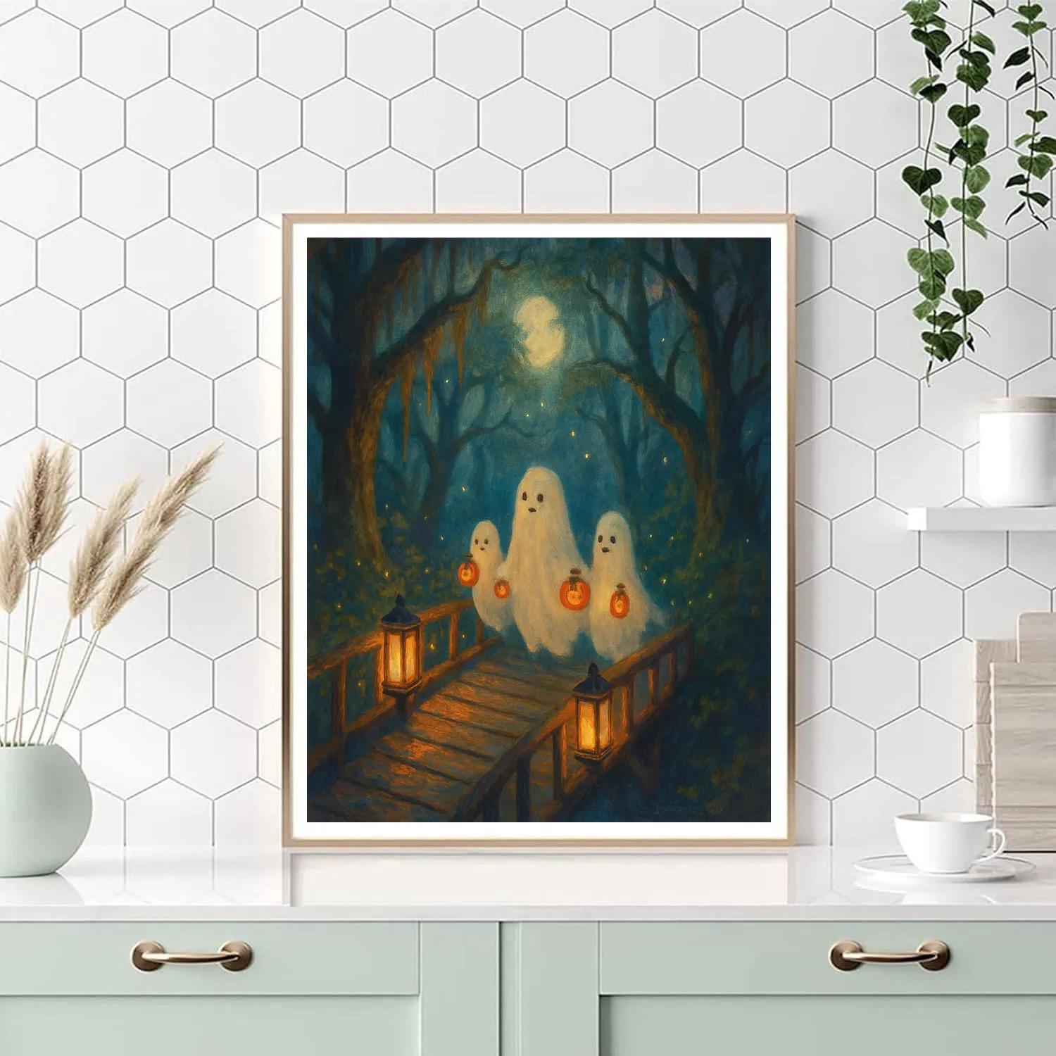 Lantern Bridge To The Little Hollow paint by numbers