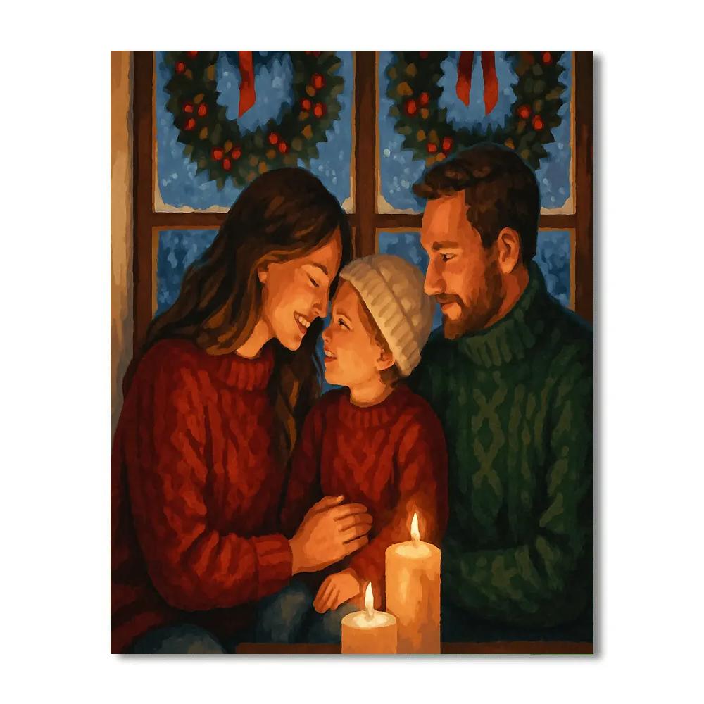 Candles By The Window paint by number
