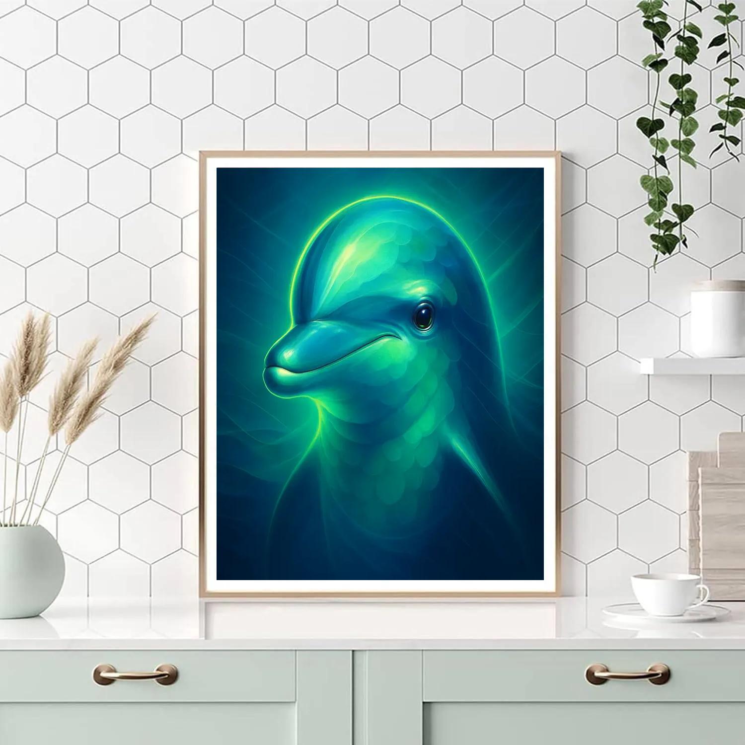 Tidal Dolphin Prism Numbered painting kits