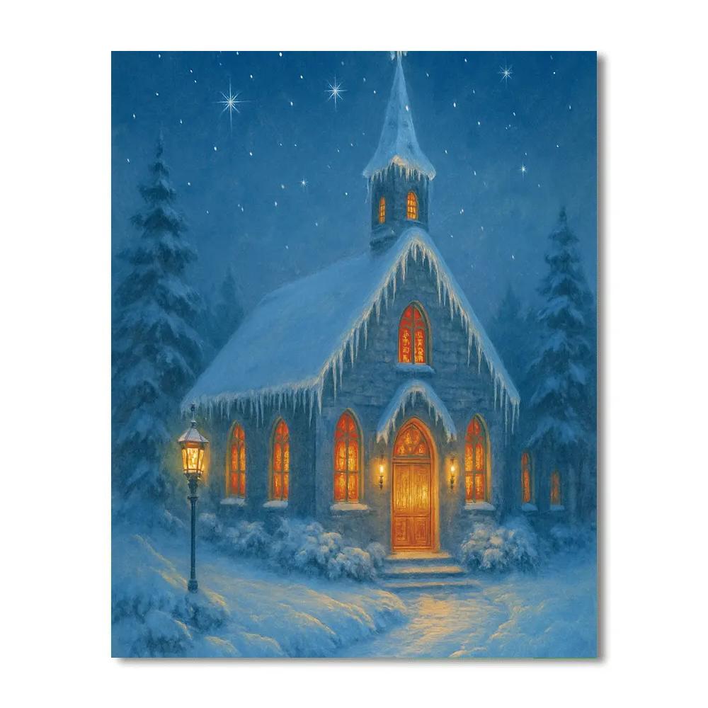 Icicle Choir Church Number painting