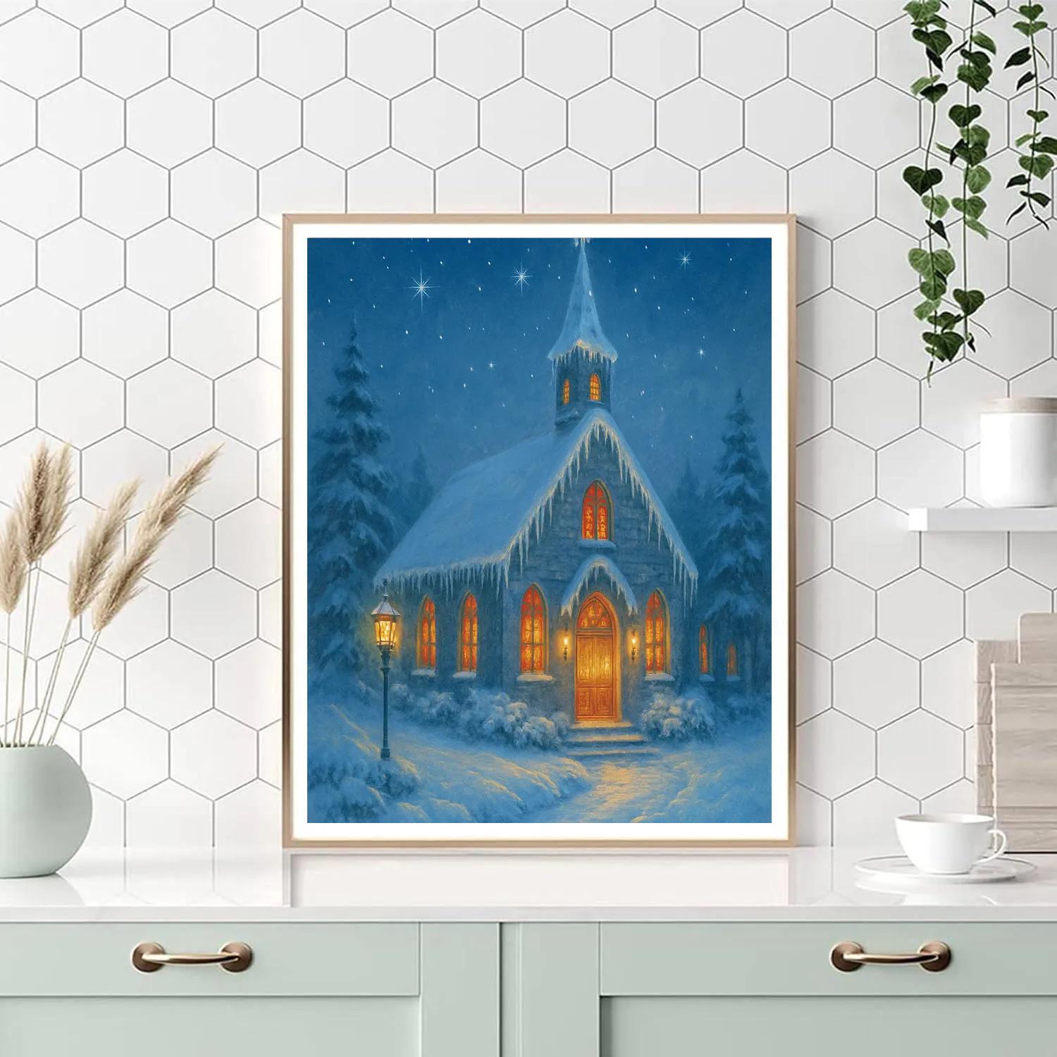 Icicle Choir Church Number painting