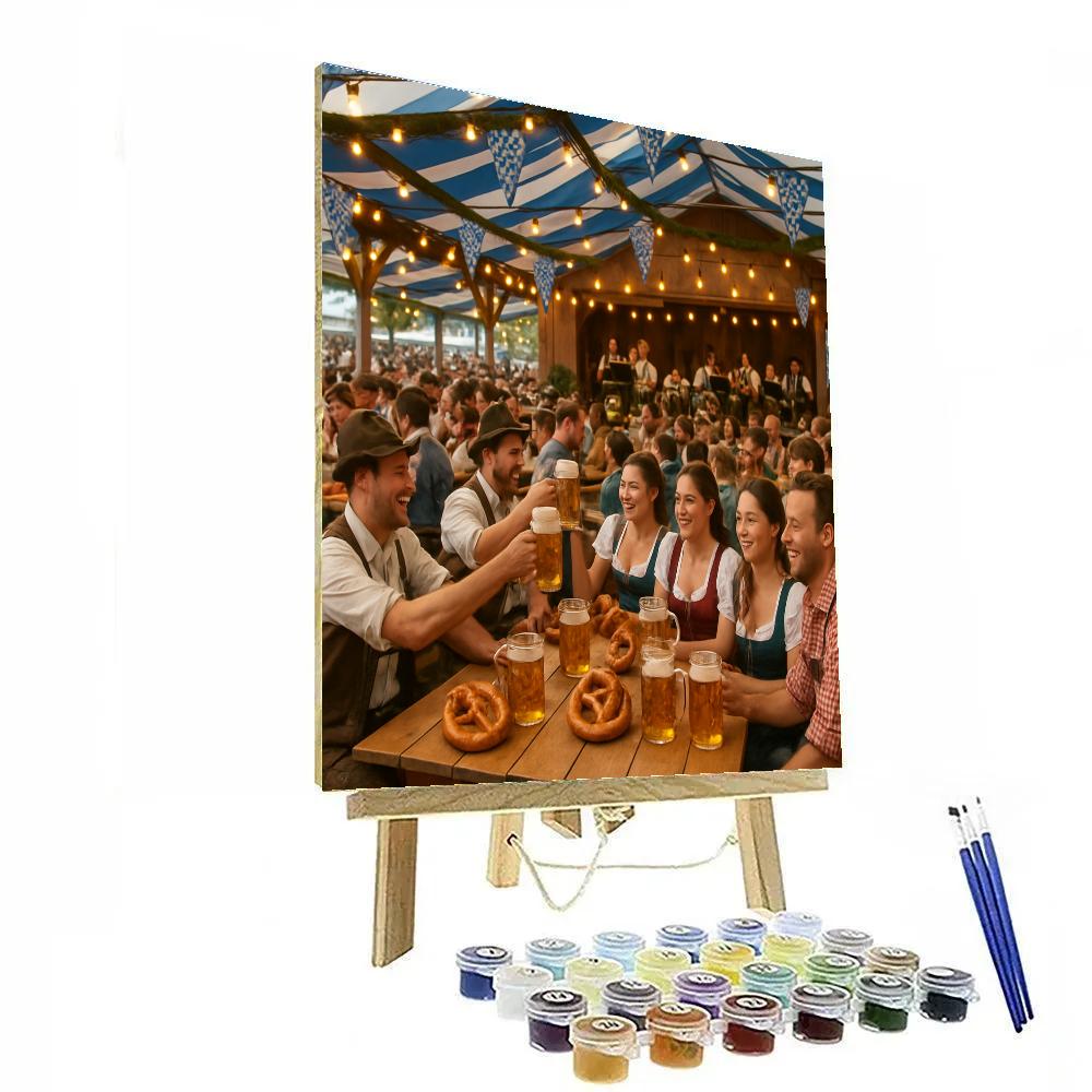 Oktoberfest Beer Garden In Munich Number painting