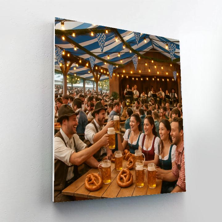 Oktoberfest Beer Garden In Munich Number painting