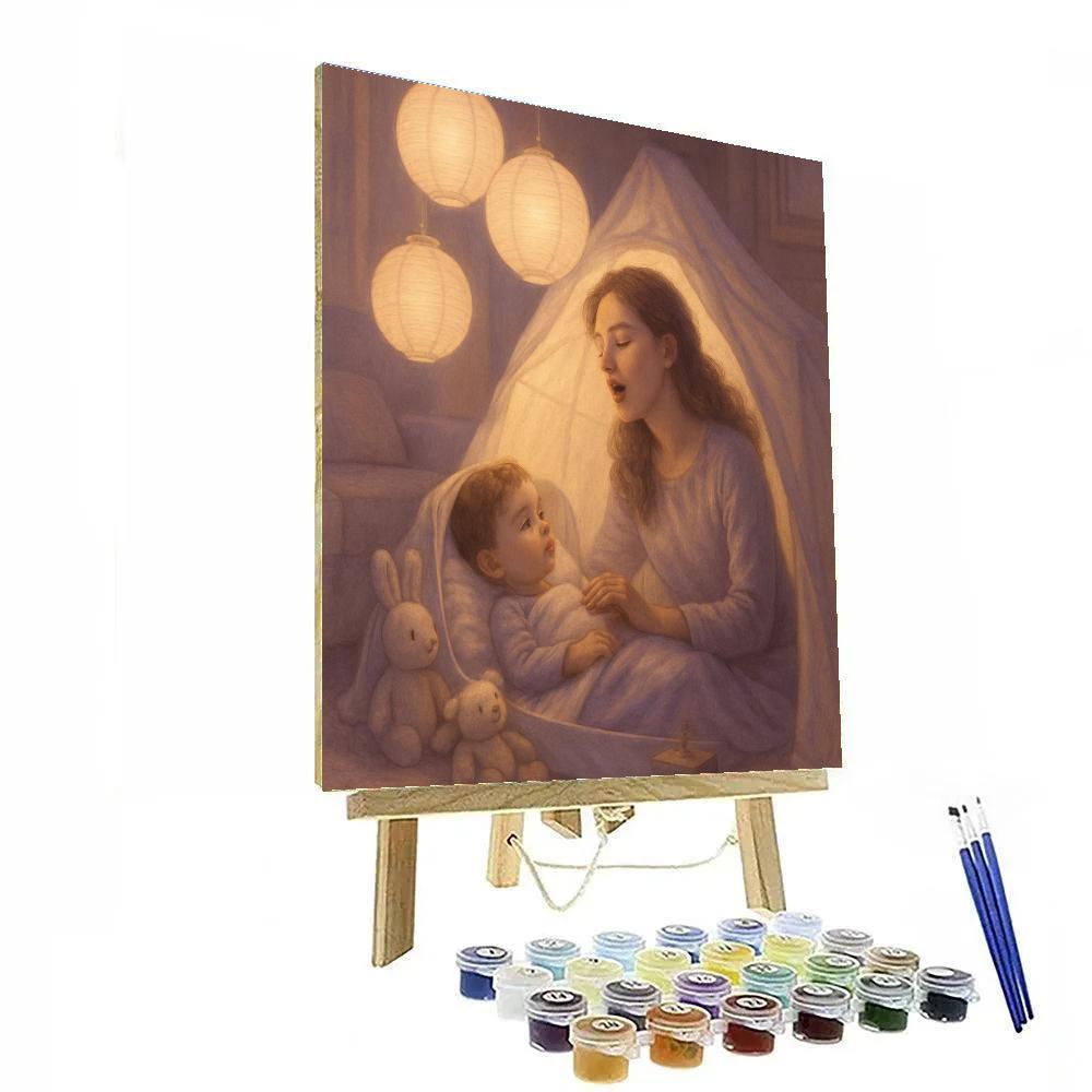 Bedtime Lullaby Under Lanterns paint by color