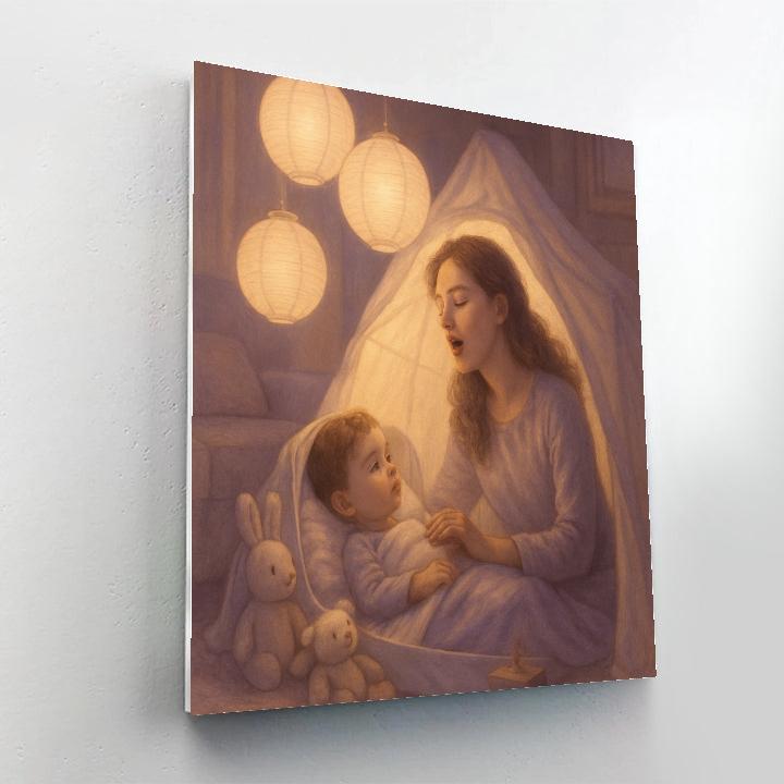 Bedtime Lullaby Under Lanterns paint by color