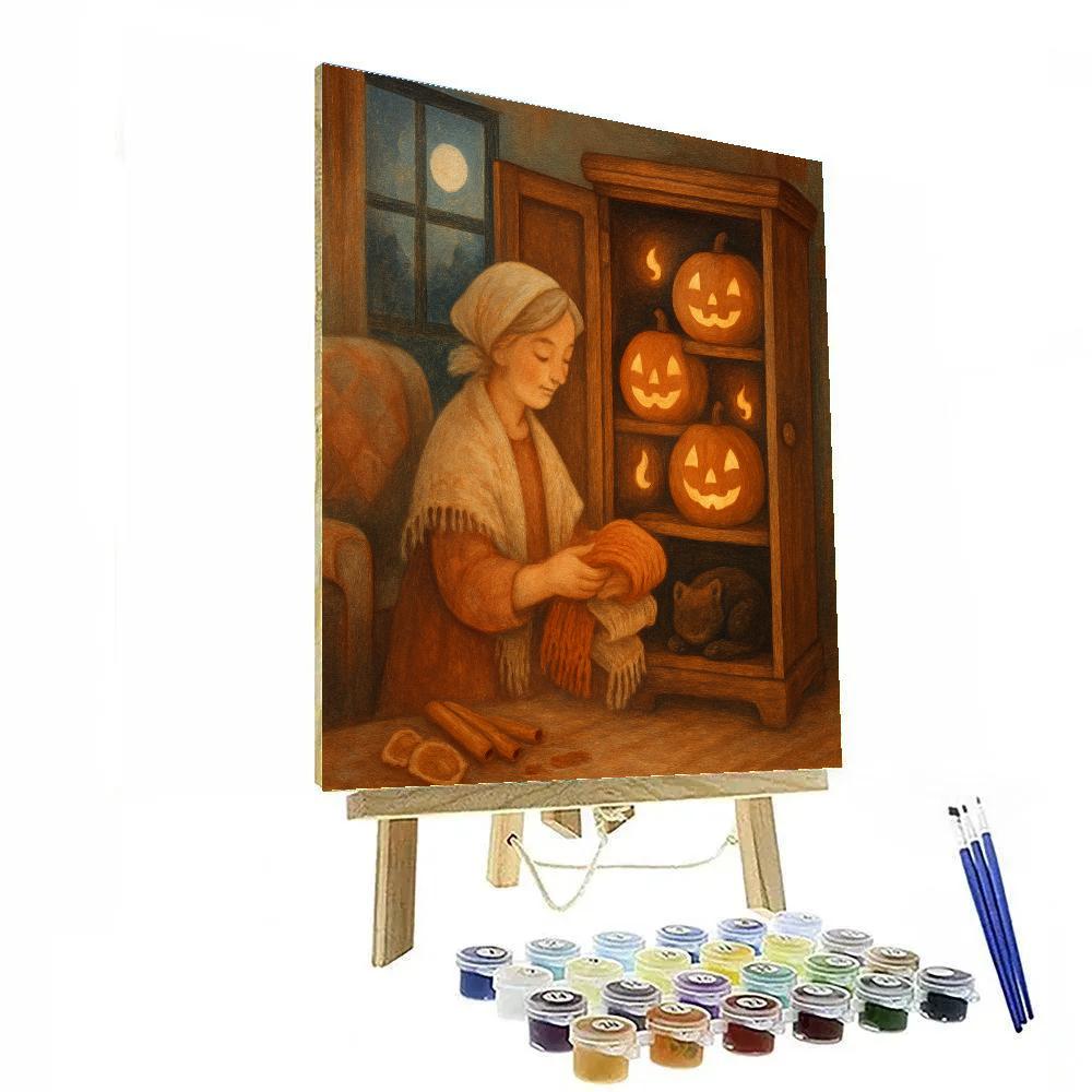 Cupboard Of Cozy Night Spells Number painting