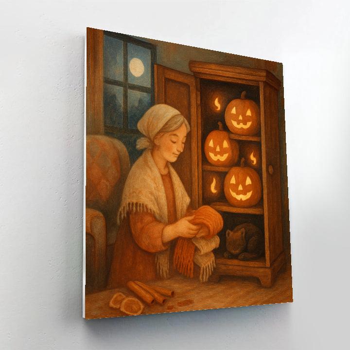 Cupboard Of Cozy Night Spells Number painting