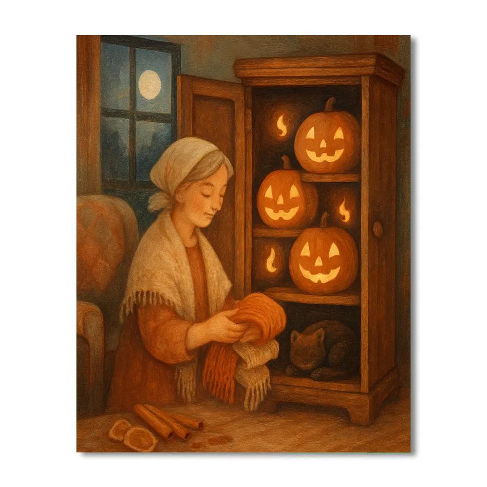 Cupboard Of Cozy Night Spells Number painting