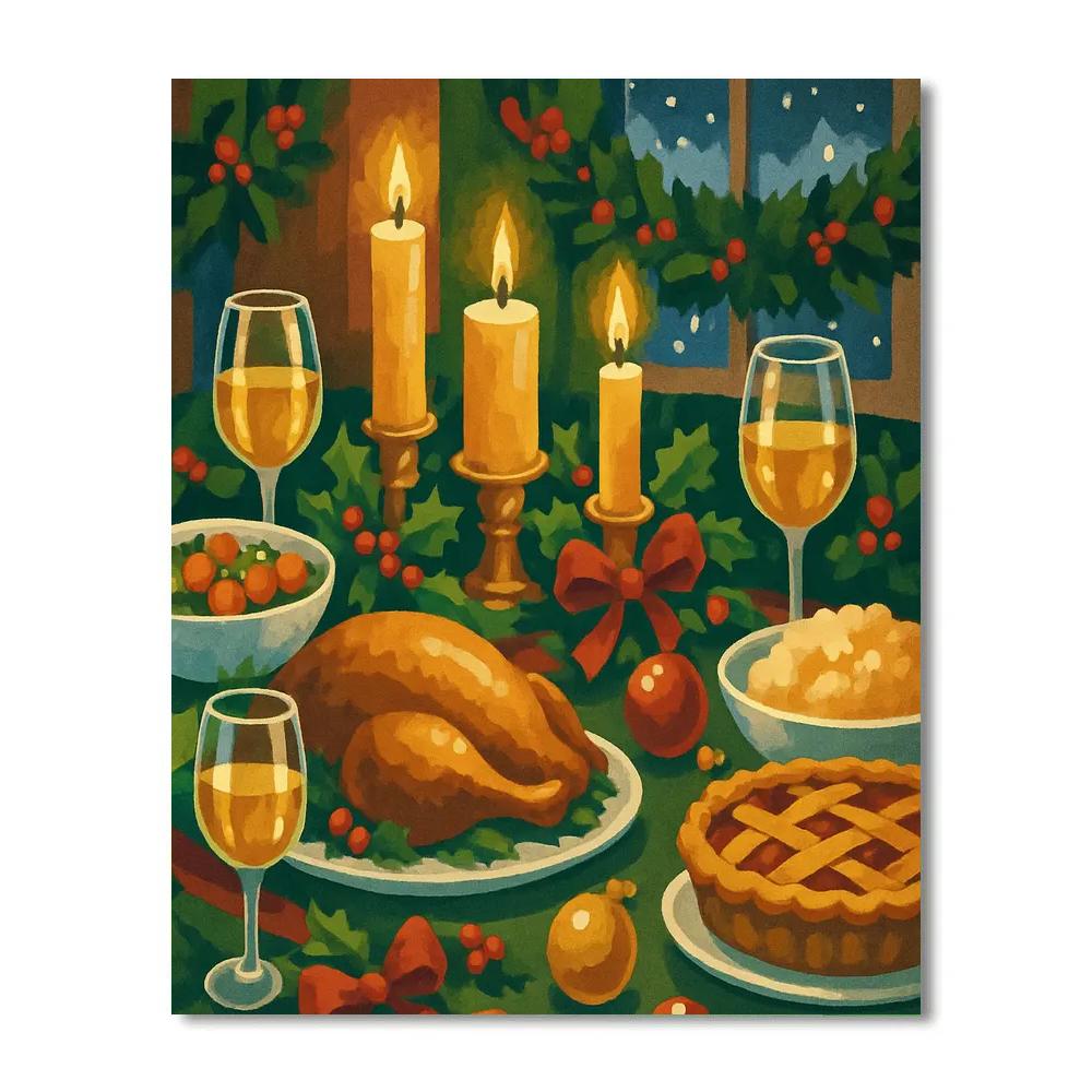 Festive Table Glow paint by numbers