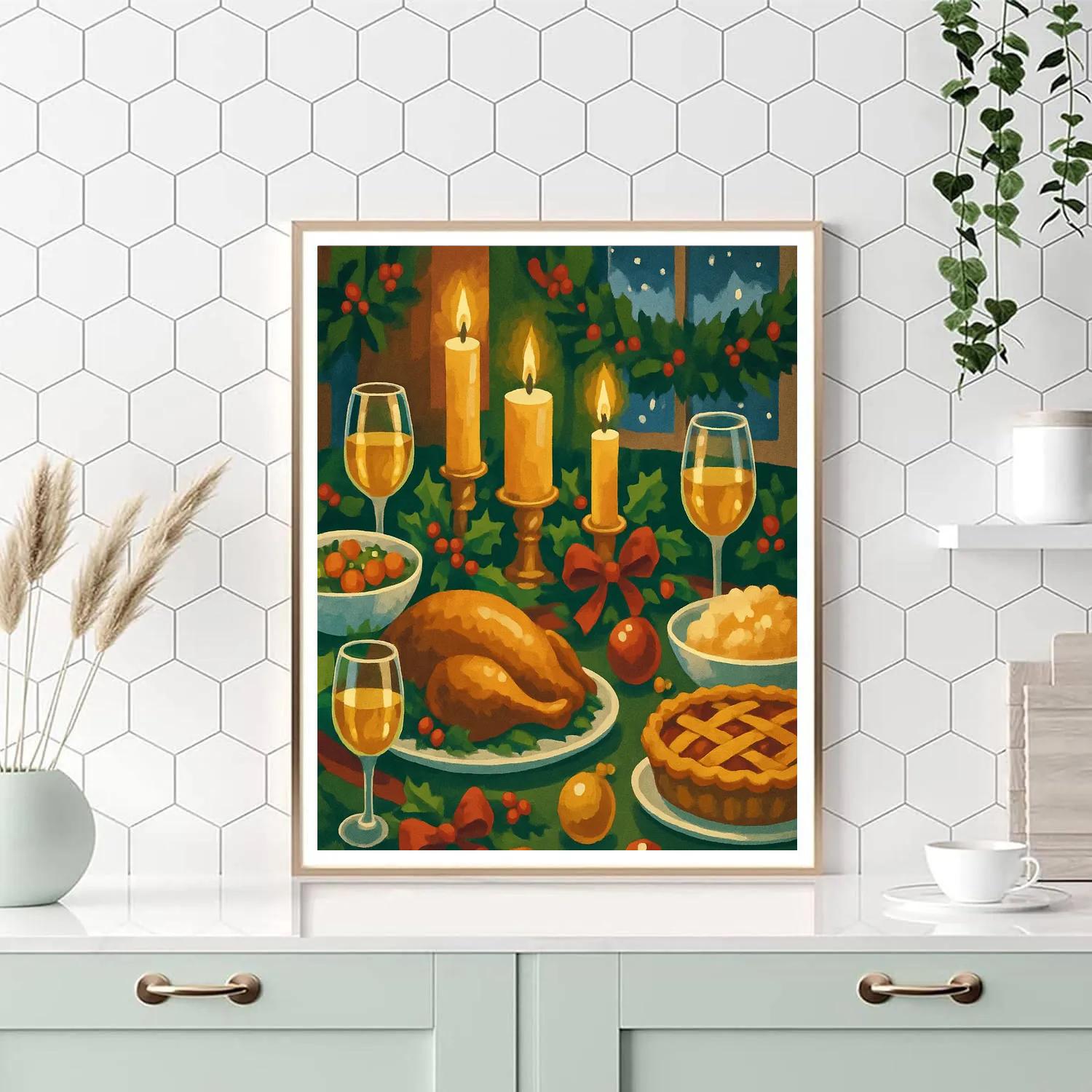 Festive Table Glow paint by numbers