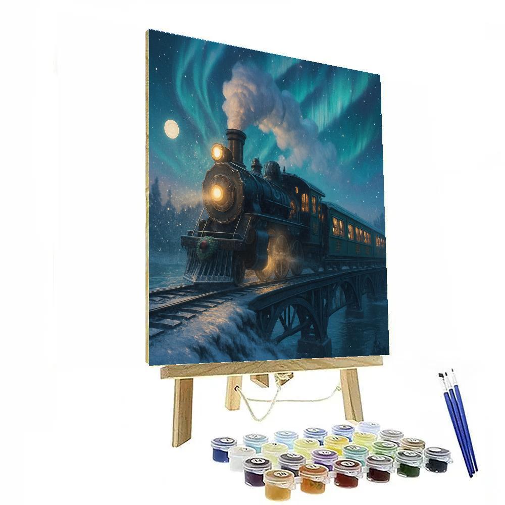 Midnight Train To Winter Solstice Number painting