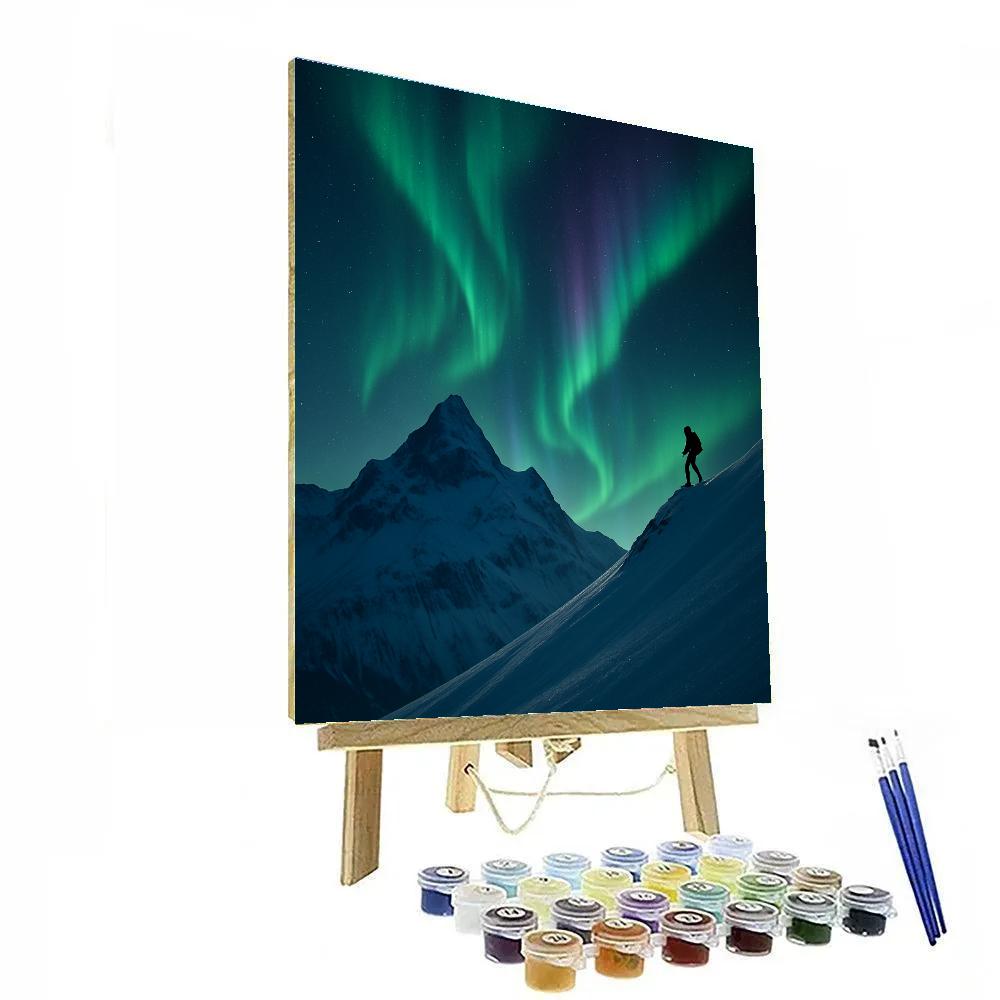 Mountain Aurora Ascent Numbered painting kits