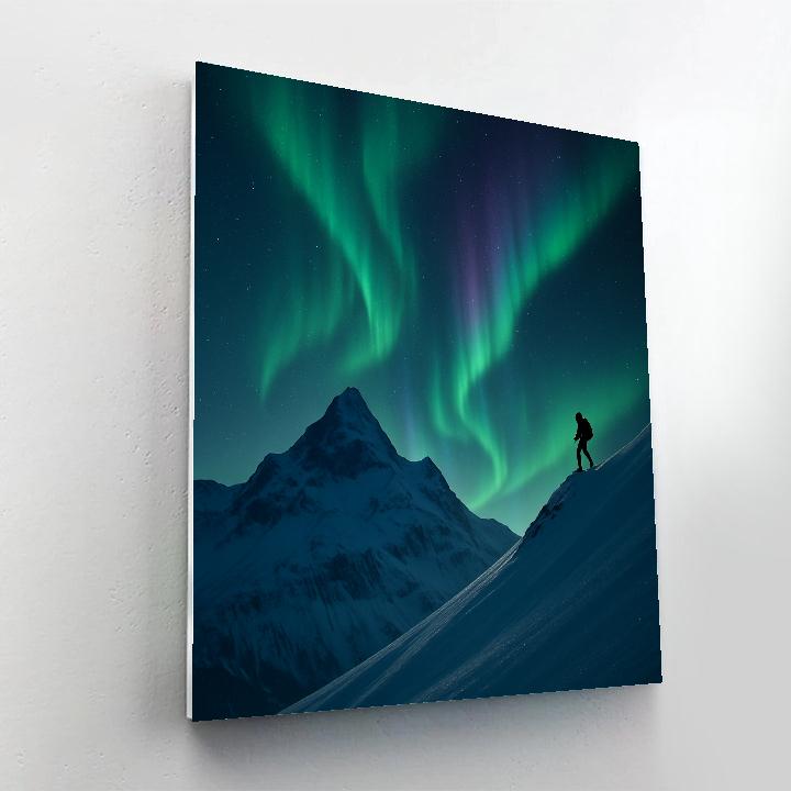 Mountain Aurora Ascent Numbered painting kits