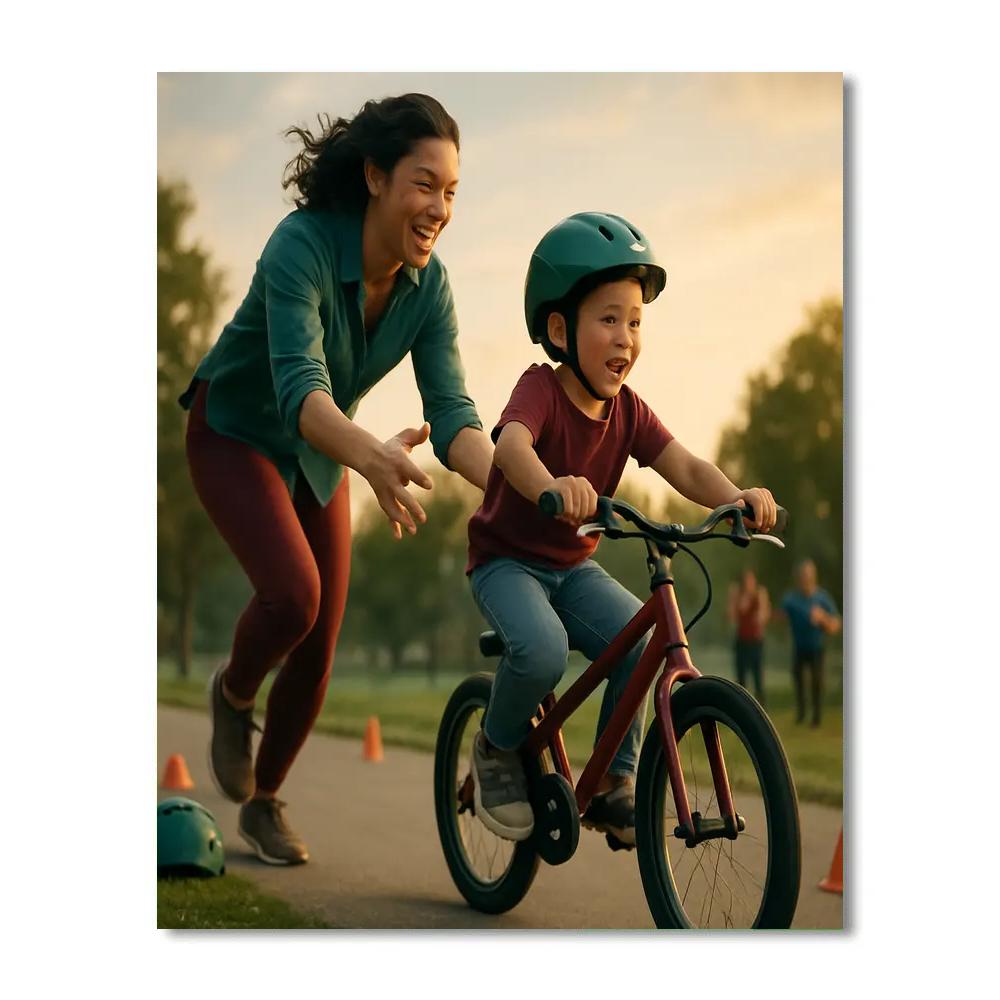 Learning To Ride With Courage Numbered painting kits