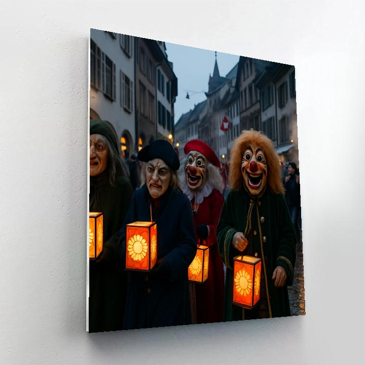 Basel Fasnacht Parade paint by number