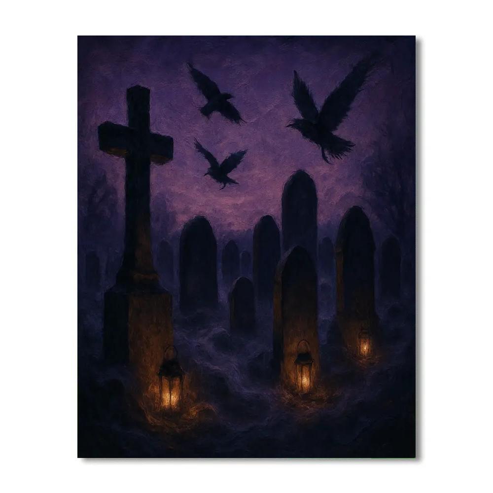 Cemetery Reverie DIY paint by numbers