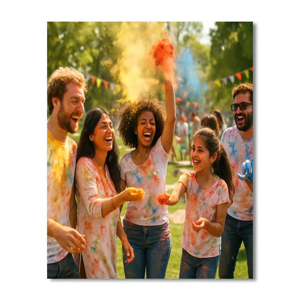 Festival Of Colors In London Park Paint by numbers kits