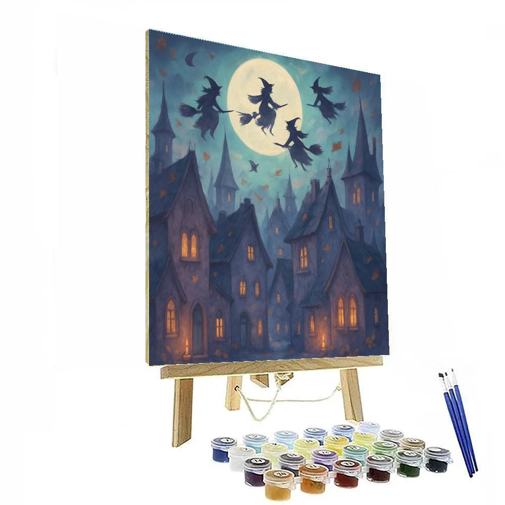 Witching Hour Village Paint by numbers kits