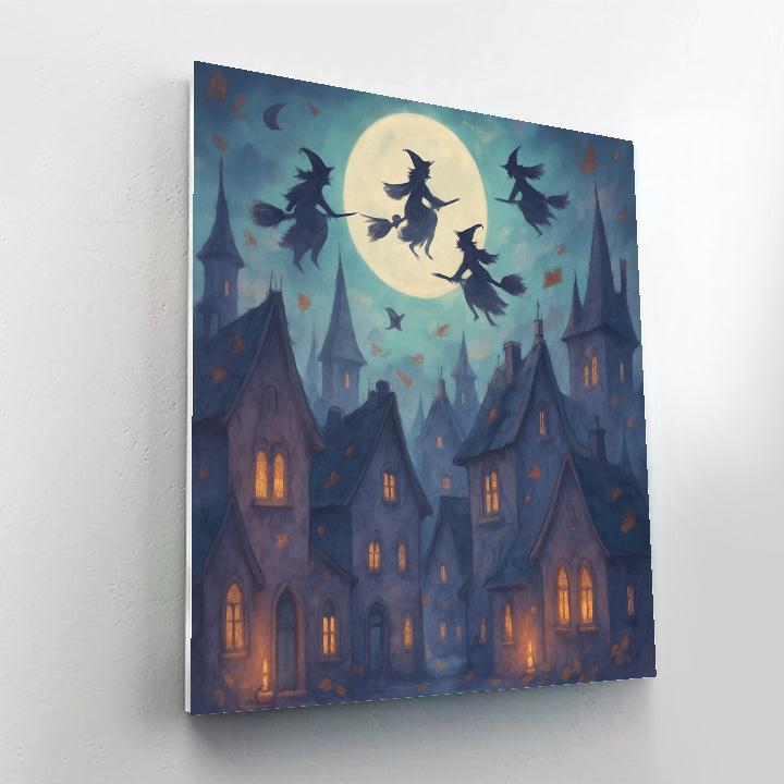 Witching Hour Village Paint by numbers kits