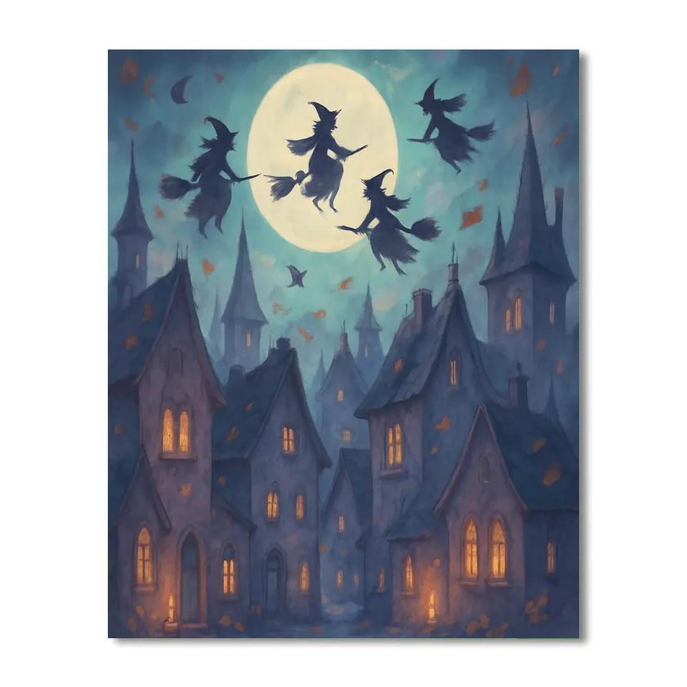 Witching Hour Village Paint by numbers kits