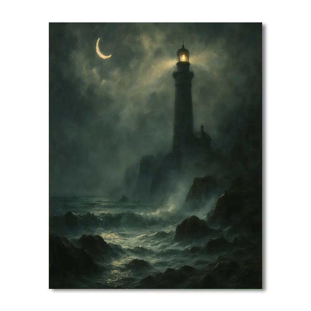 Spooky Shoreline paint by number