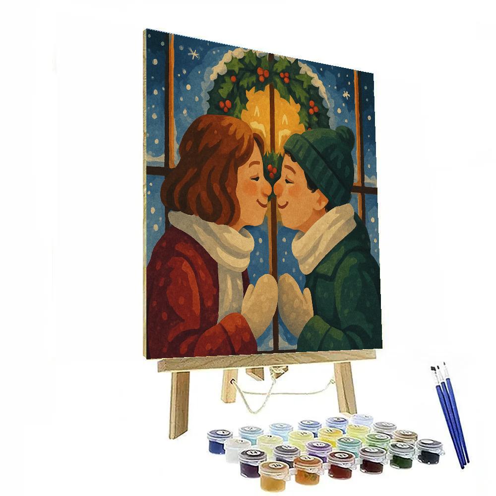 Snowy Window Wish Painting by numbers kit