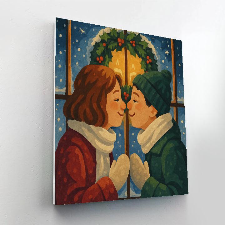 Snowy Window Wish Painting by numbers kit