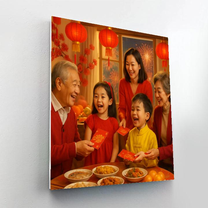 Lunar New Year Family Reunion Numbered painting kits