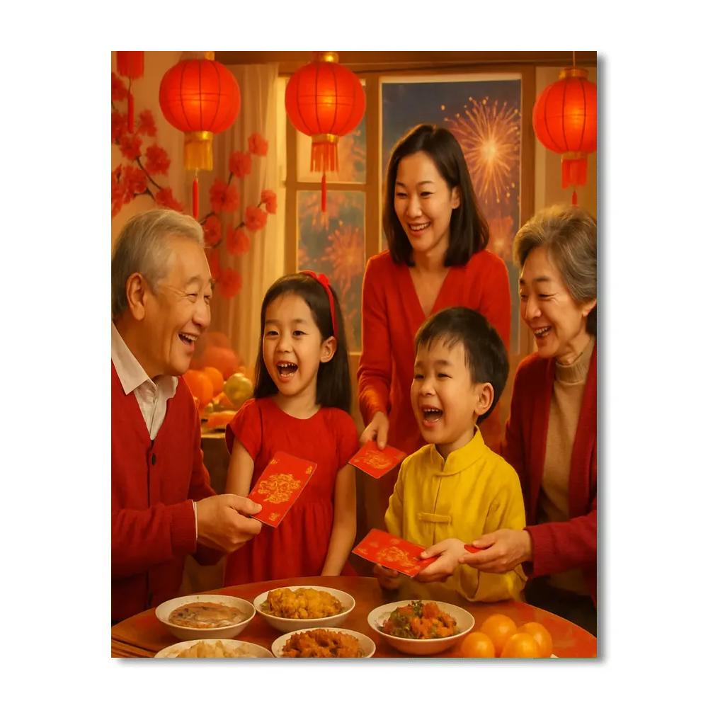 Lunar New Year Family Reunion Numbered painting kits