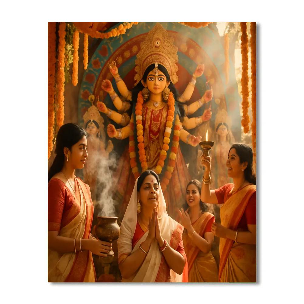 Durga Puja Rituals Paint by numbers kits