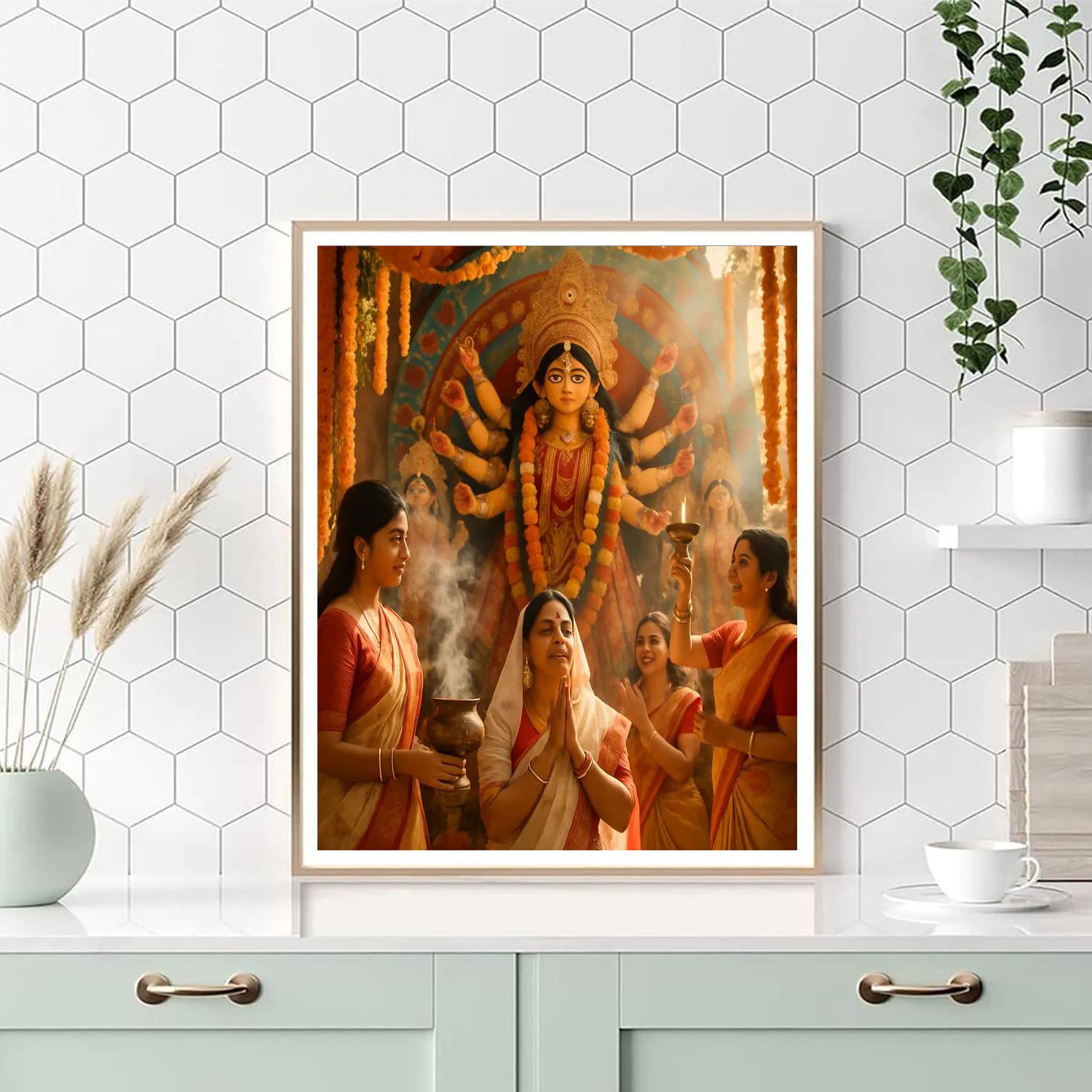 Durga Puja Rituals Paint by numbers kits
